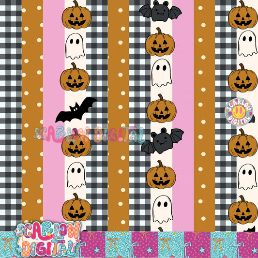 NEW NEW NEW! Spooky Halloween Stripes Seamless Pattern Digital Design