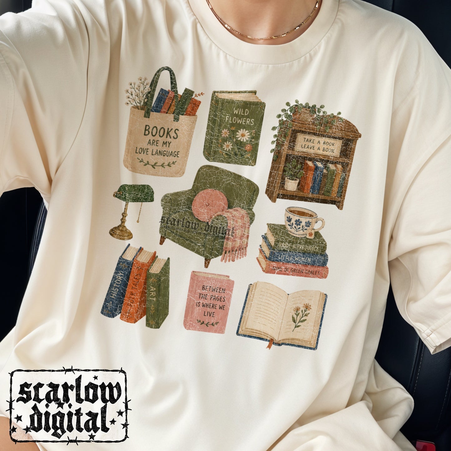 Bookstore Library PNG Digital Design