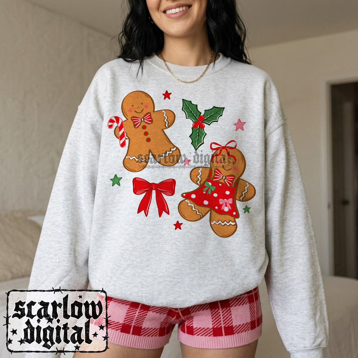Gingerbreads Christmas PNG Digital Design