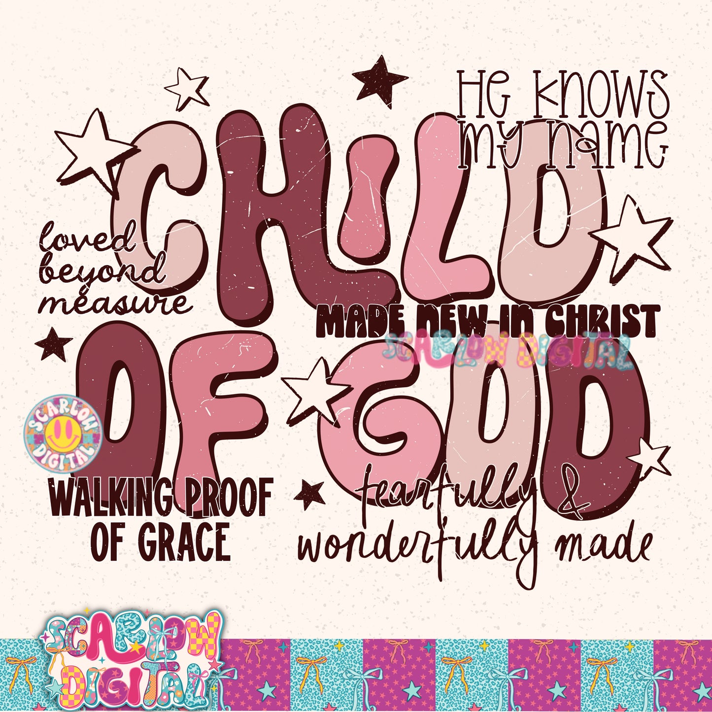 Child of God Girls PNG Digital Design