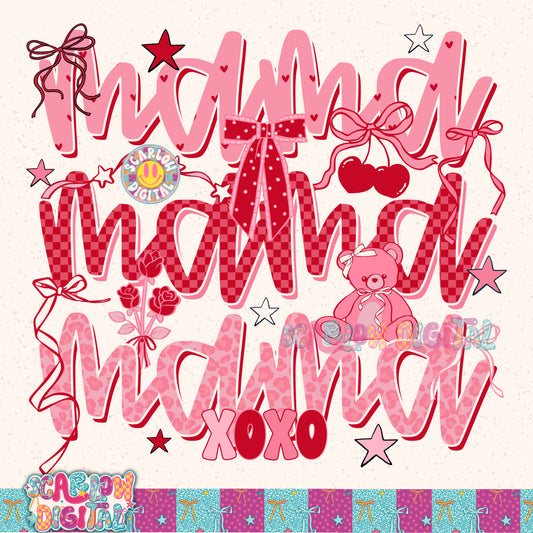 Valentine's Day Mama PNG Digital Design