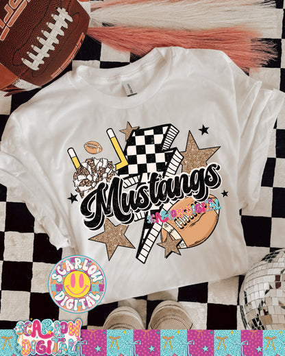 Mustangs PNG Digital Design