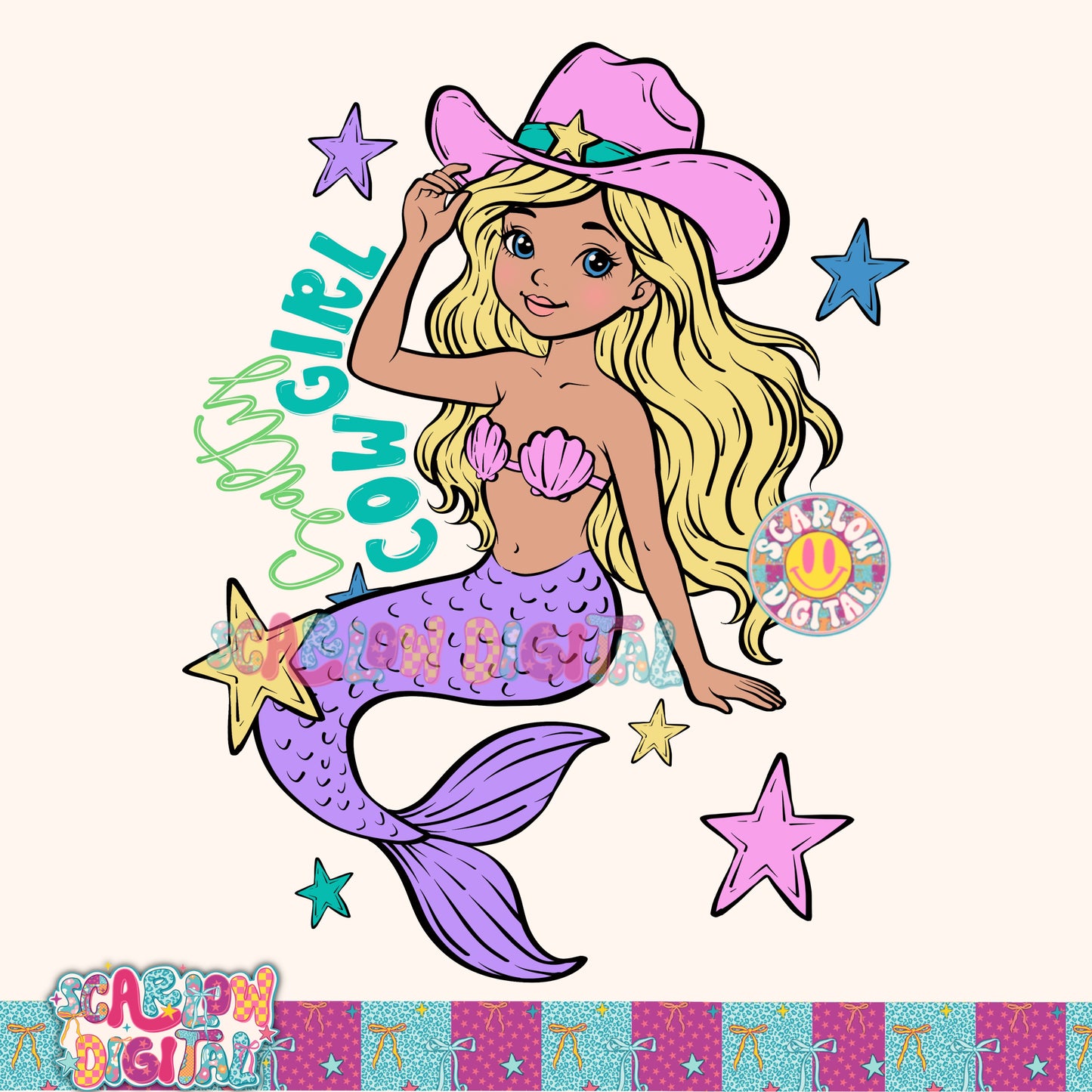 Salty Cowgirl PNG Digital Design