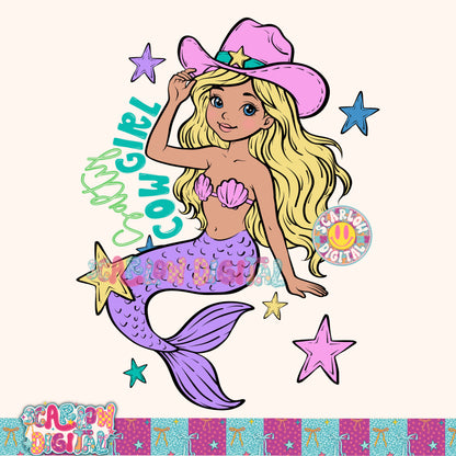 Salty Cowgirl PNG Digital Design