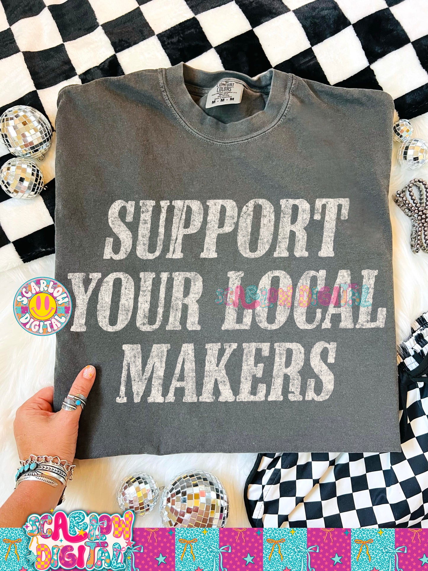 Support Your Local Makers PNG Digital Design