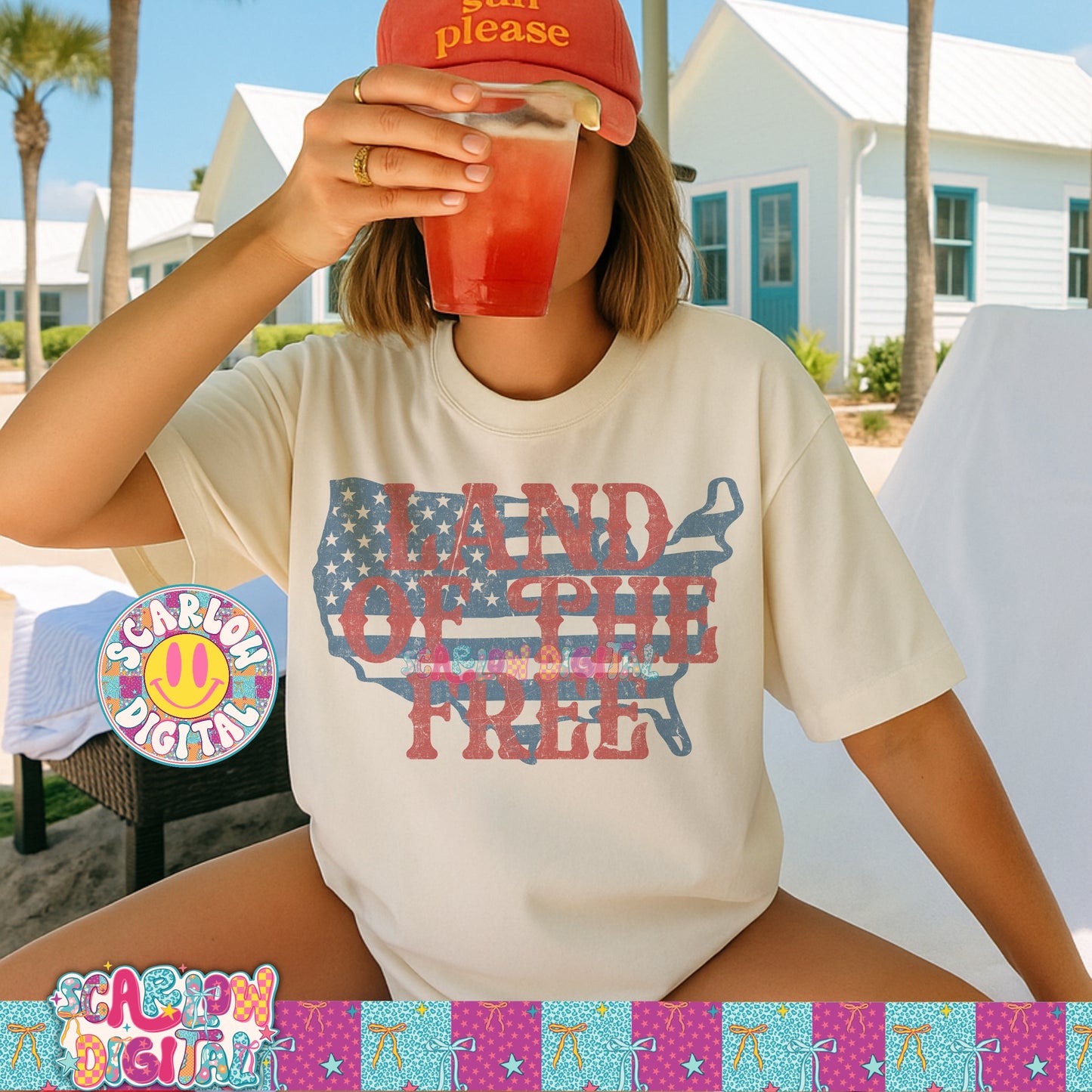 Land of the Free PNG Digital Design