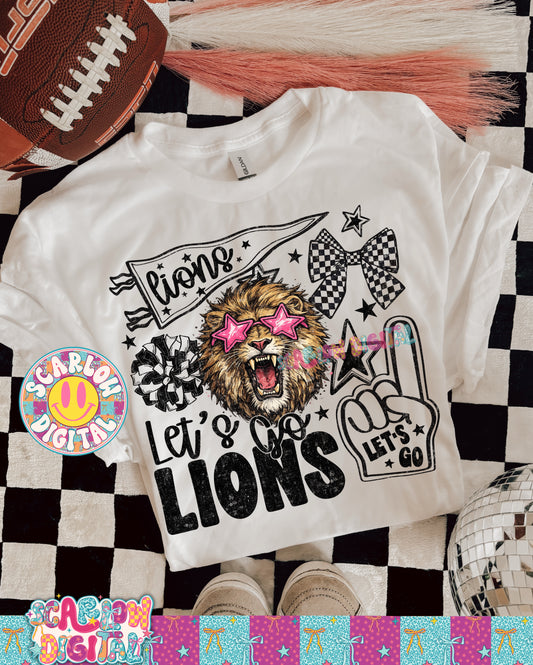 Lions Mascot PNG Digital Design