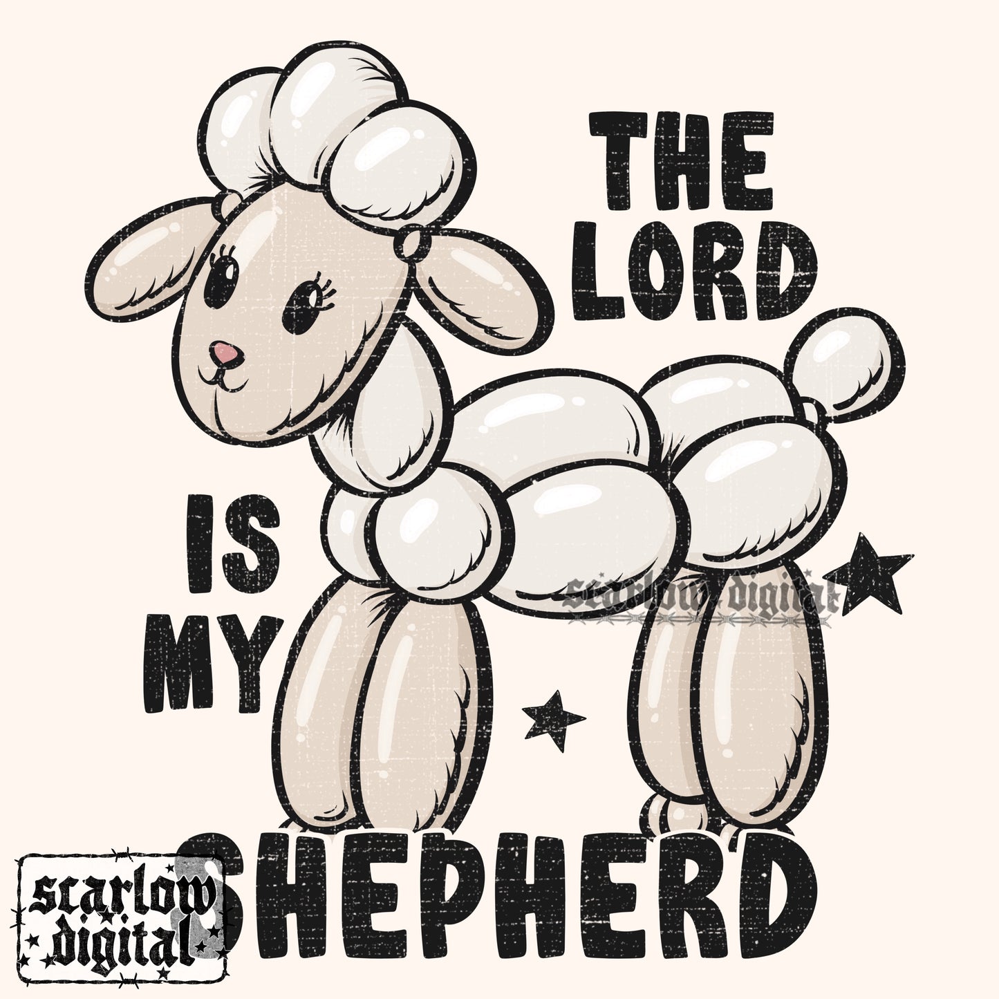 The Lord is My Shepherd PNG Digital Design