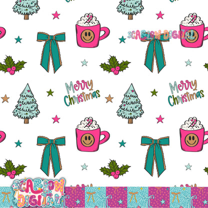 Merry Christmas Seamless Pattern Digital Design