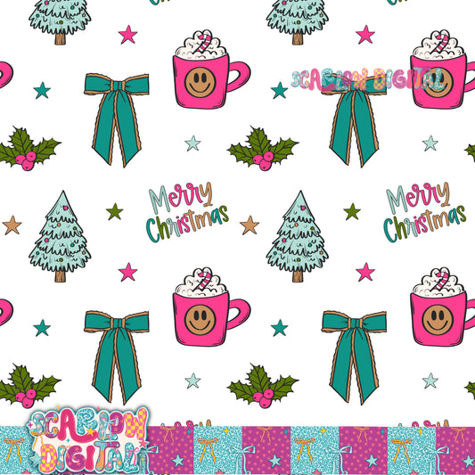 Merry Christmas Seamless Pattern Digital Design