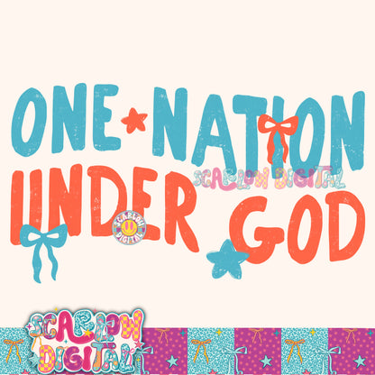 One Nation Under God PNG Digital Design