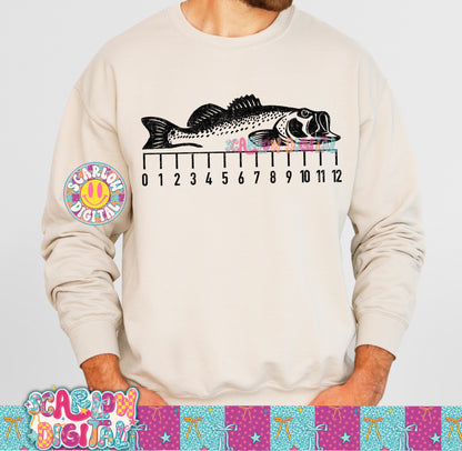 Fish Measure PNG Digital Design