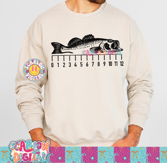 Fish Measure PNG Digital Design