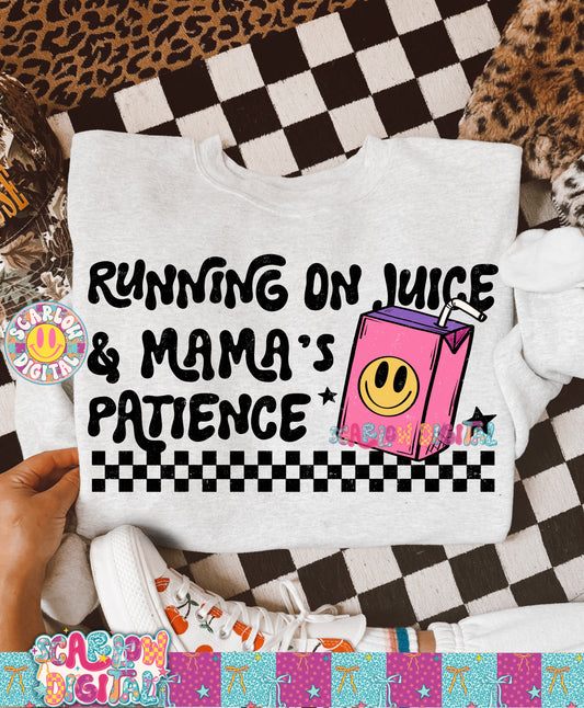 Running on Juice & Mama's Patience in Pink PNG Digital Design