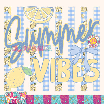 Summer Vibes PNG Digital Design