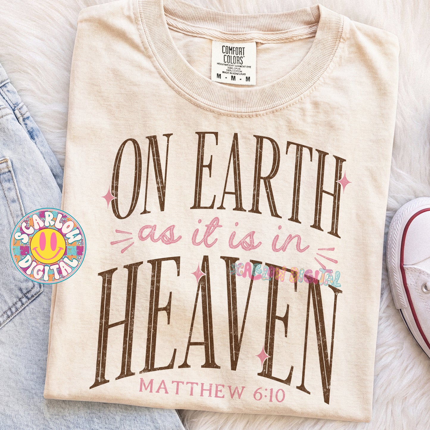 On Earth As it is in Heaven PNG Digital Design
