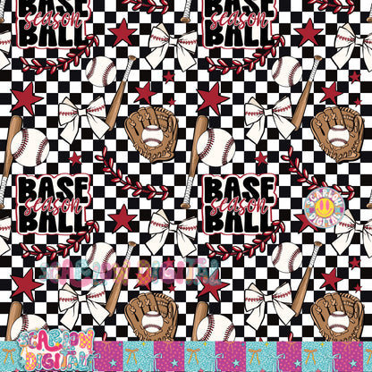 Baseball Season Seamless Pattern Digital Design