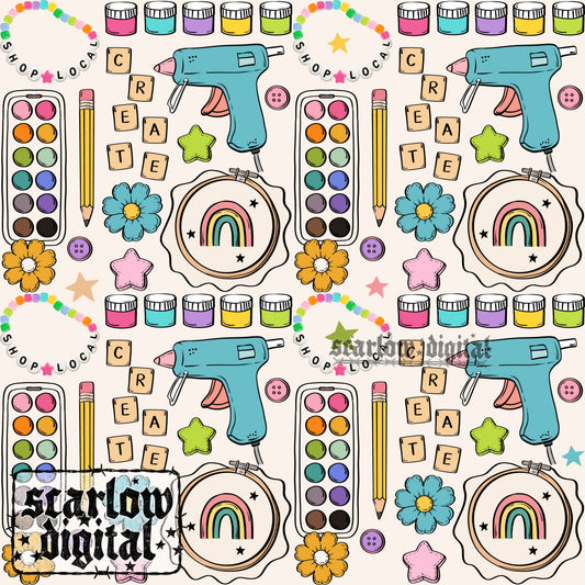 Crafting + Shop Small Seamless Pattern Digital Design