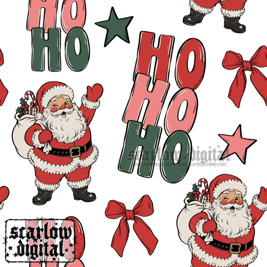 Ho Ho Ho Seamless Pattern Digital Design
