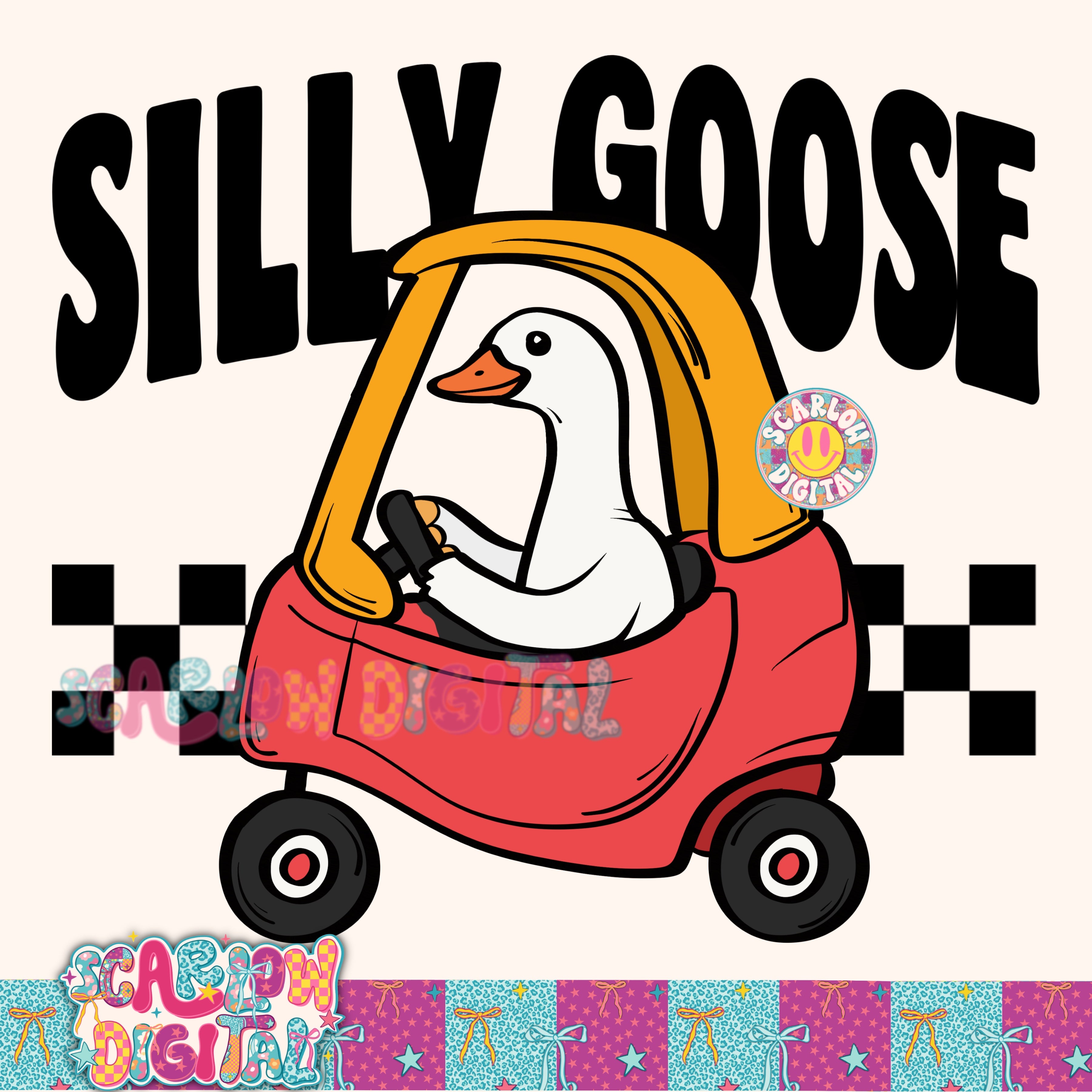 Silly Goose PNG Digital Design – Scarlow Digital