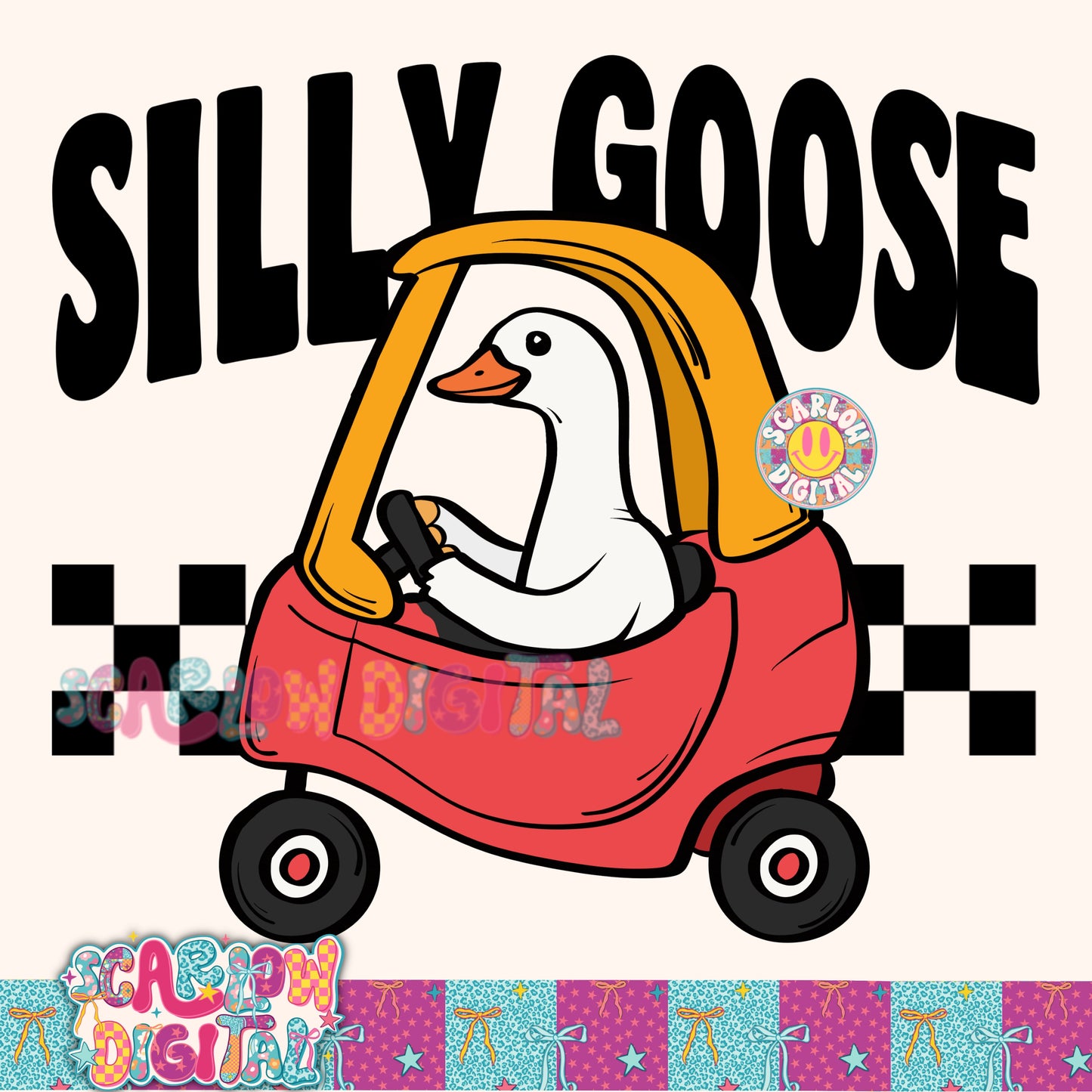Silly Goose PNG Digital Design