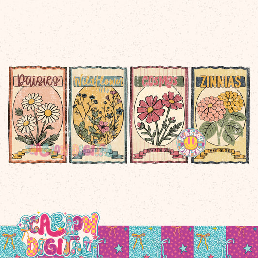 Flower Seeds PNG Digital Design