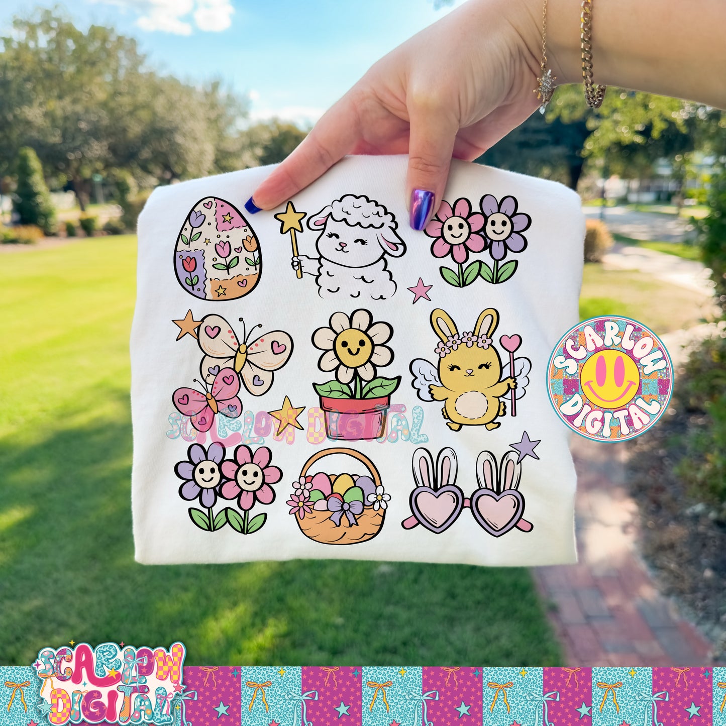 Easter Doodles PNG Digital Design