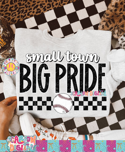 Small Town Big Pride Baseball PNG Digital Design