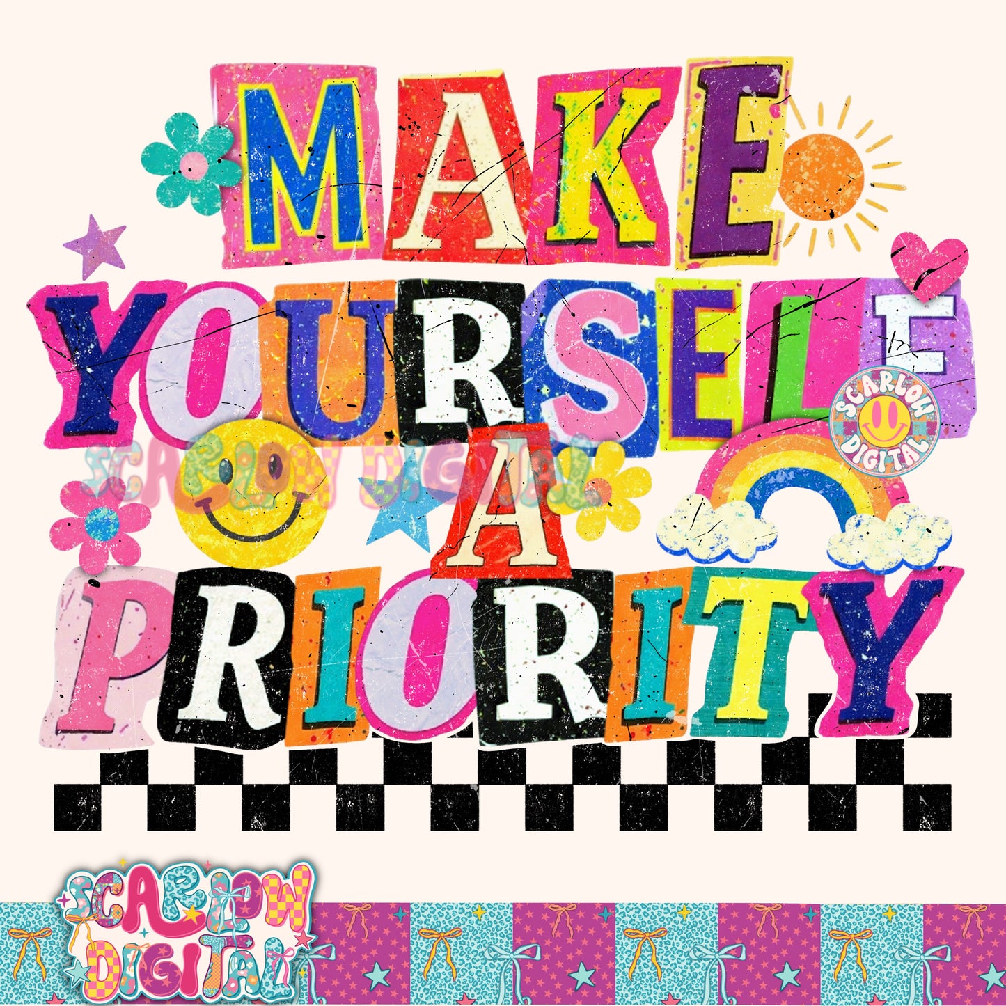 Make Yourself a Priority PNG Digital Design