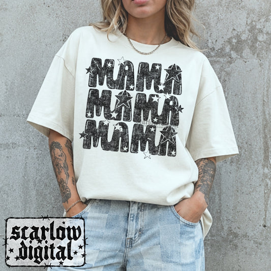 Stacked Mama Stars PNG Digital Design