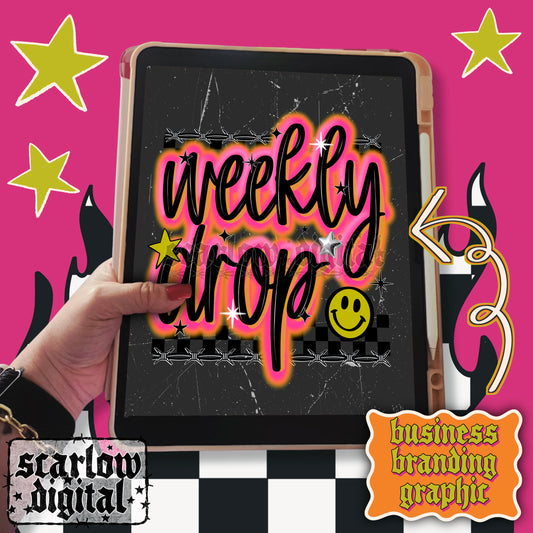 Social Media Marketing Post - Weekly Drop PNG and JPEG