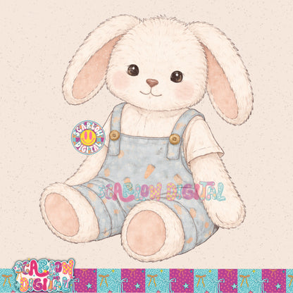 Vintage Boy Bunny PNG Digital Design