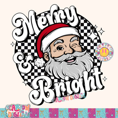 Merry and Bright PNG Digital Design