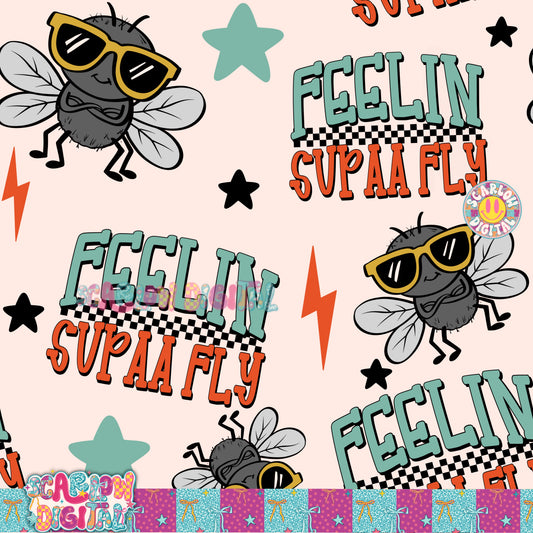 Feelin Supaa Fly Seamless Pattern Digital Design
