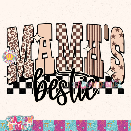 Mama Bestie PNG Digital Design