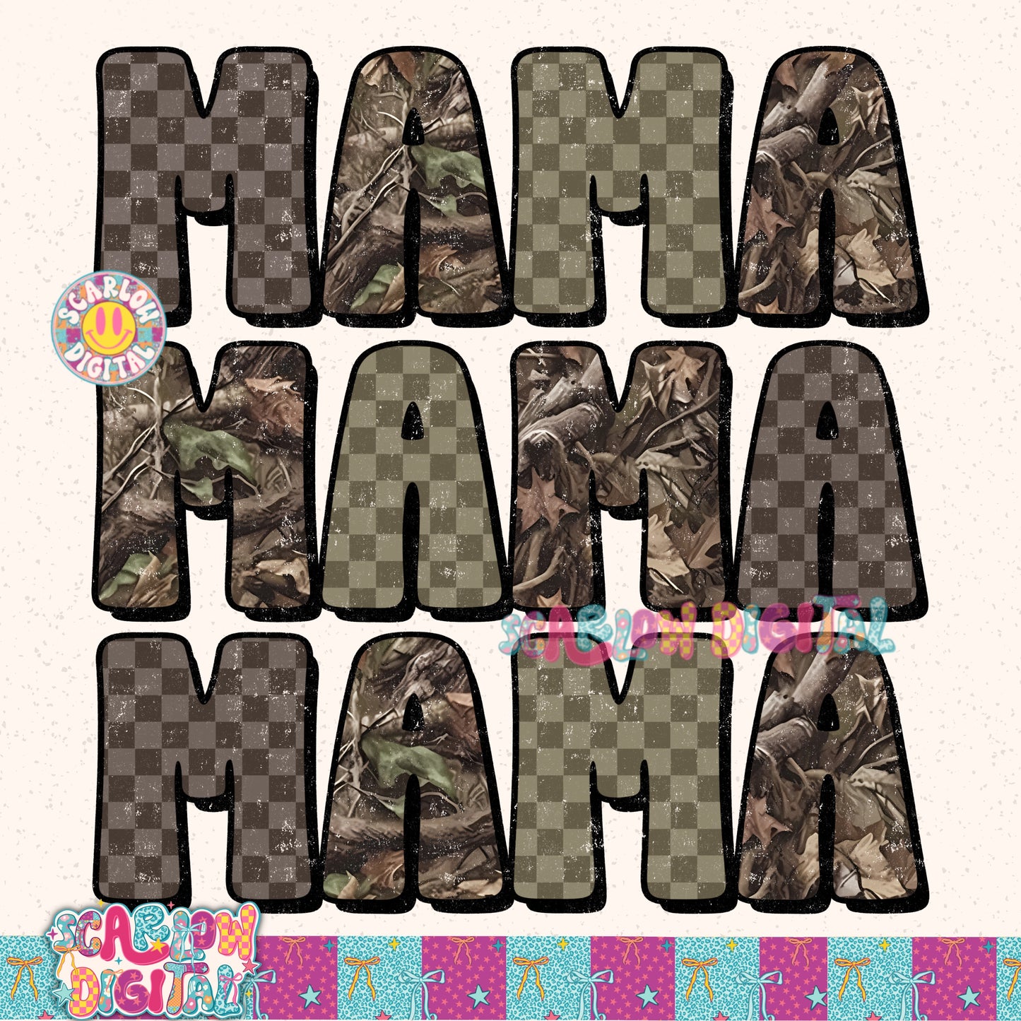 Camo Mama (no stars) PNG Digital Design