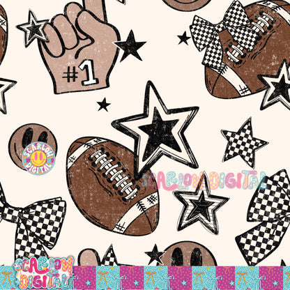 Football Seamless Pattern Digital Design