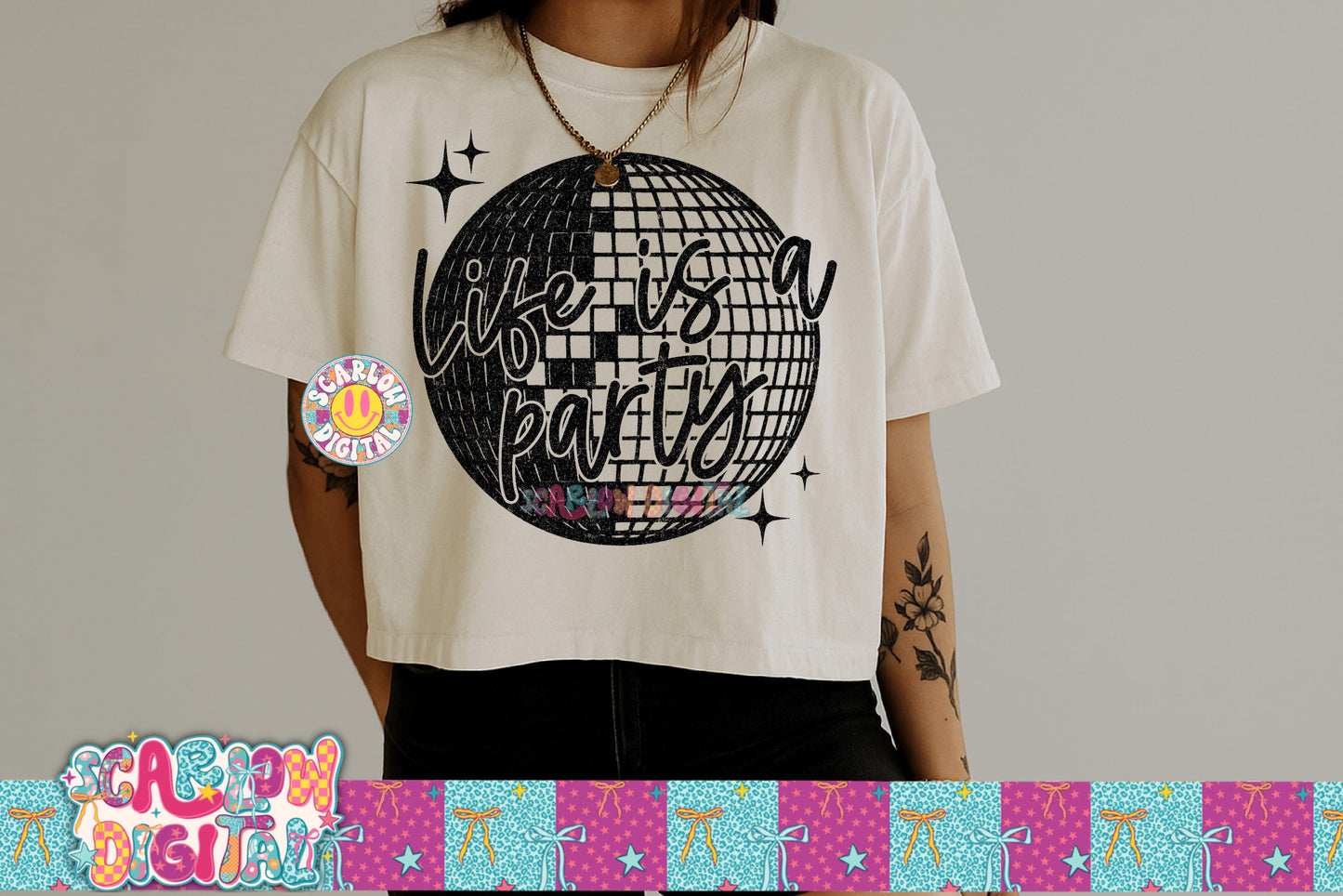 Life is a Party PNG Digital Design