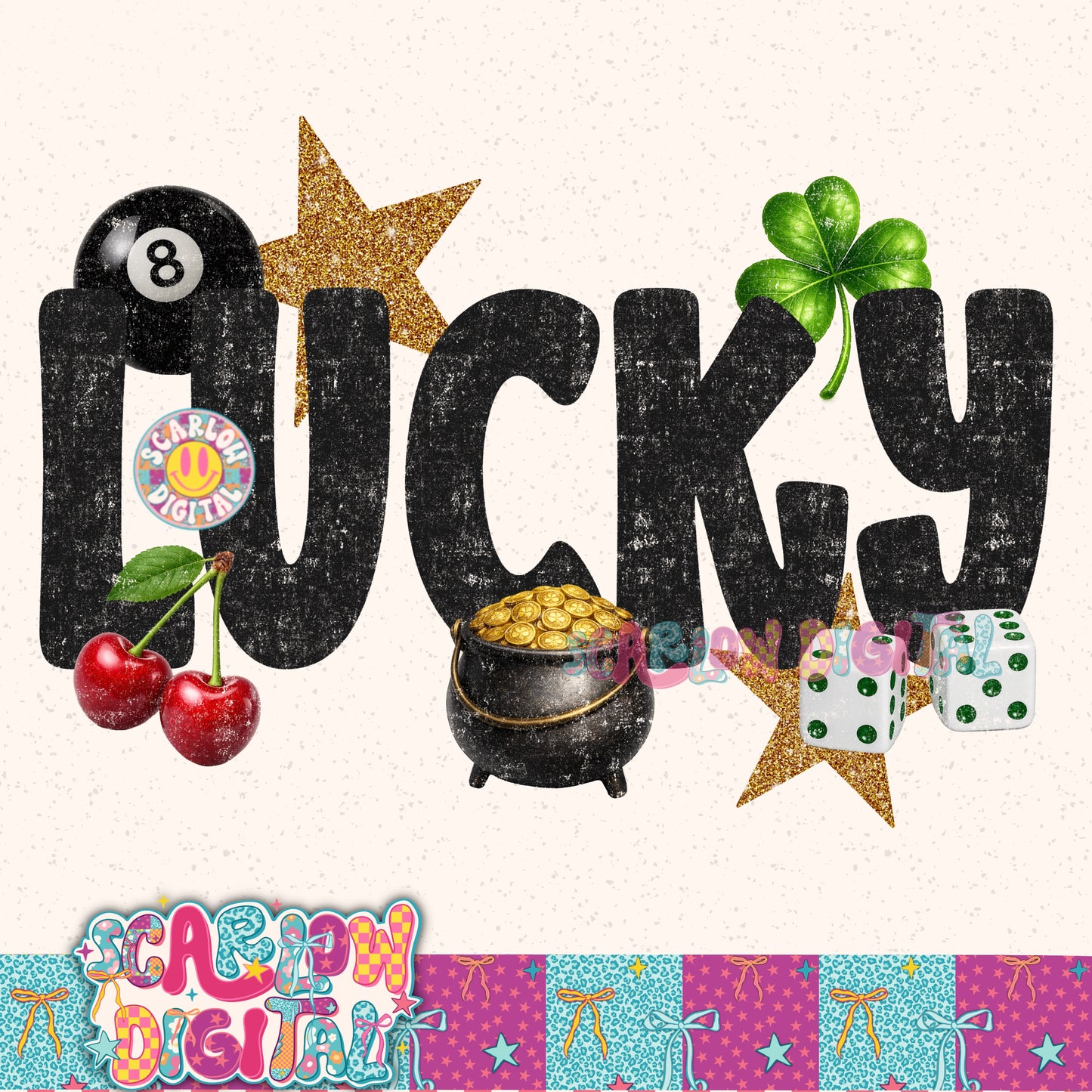 Lucky PNG Digital Design