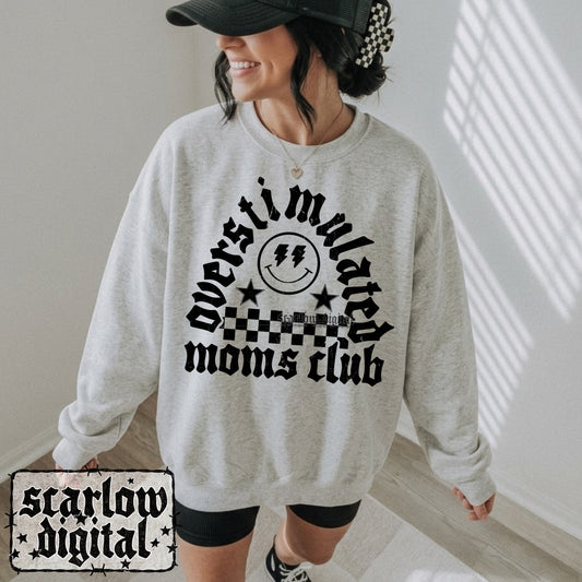 Overstimulated Moms Club PNG Digital Design