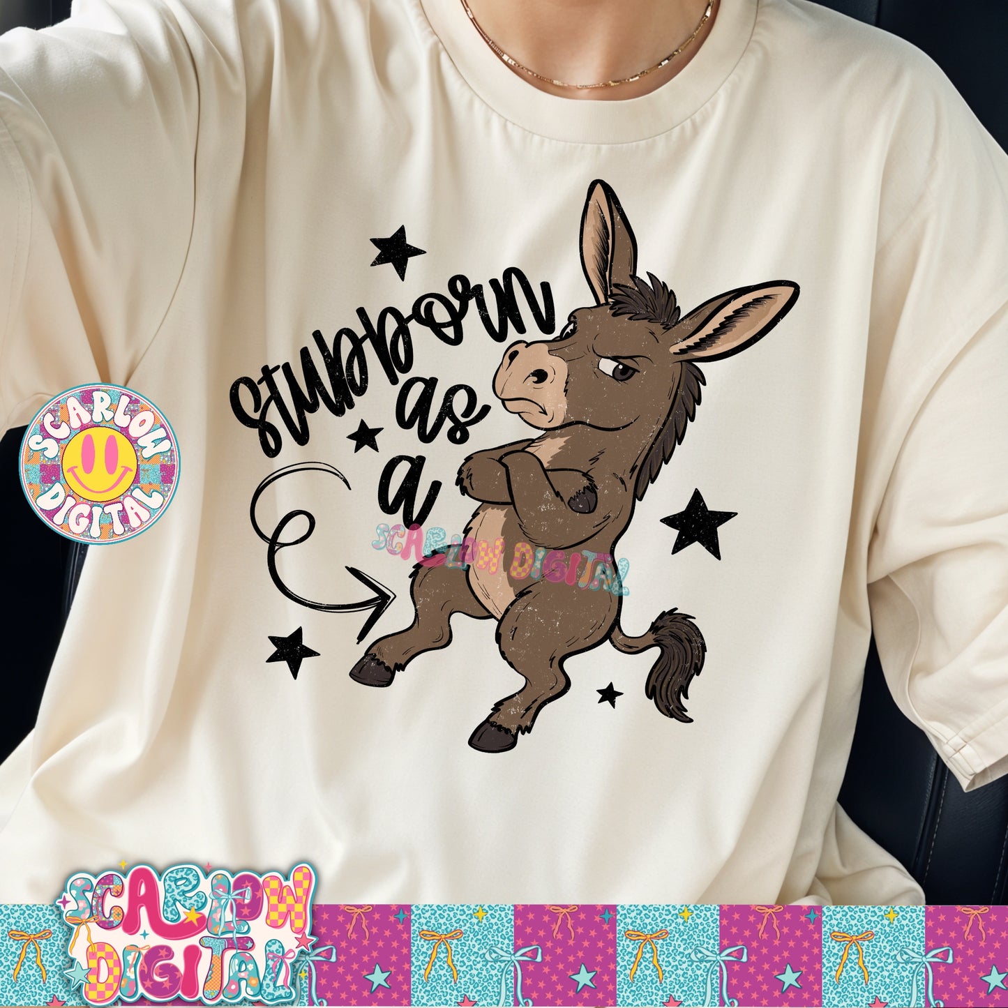 Stubborn as a Mule PNG Digital Design