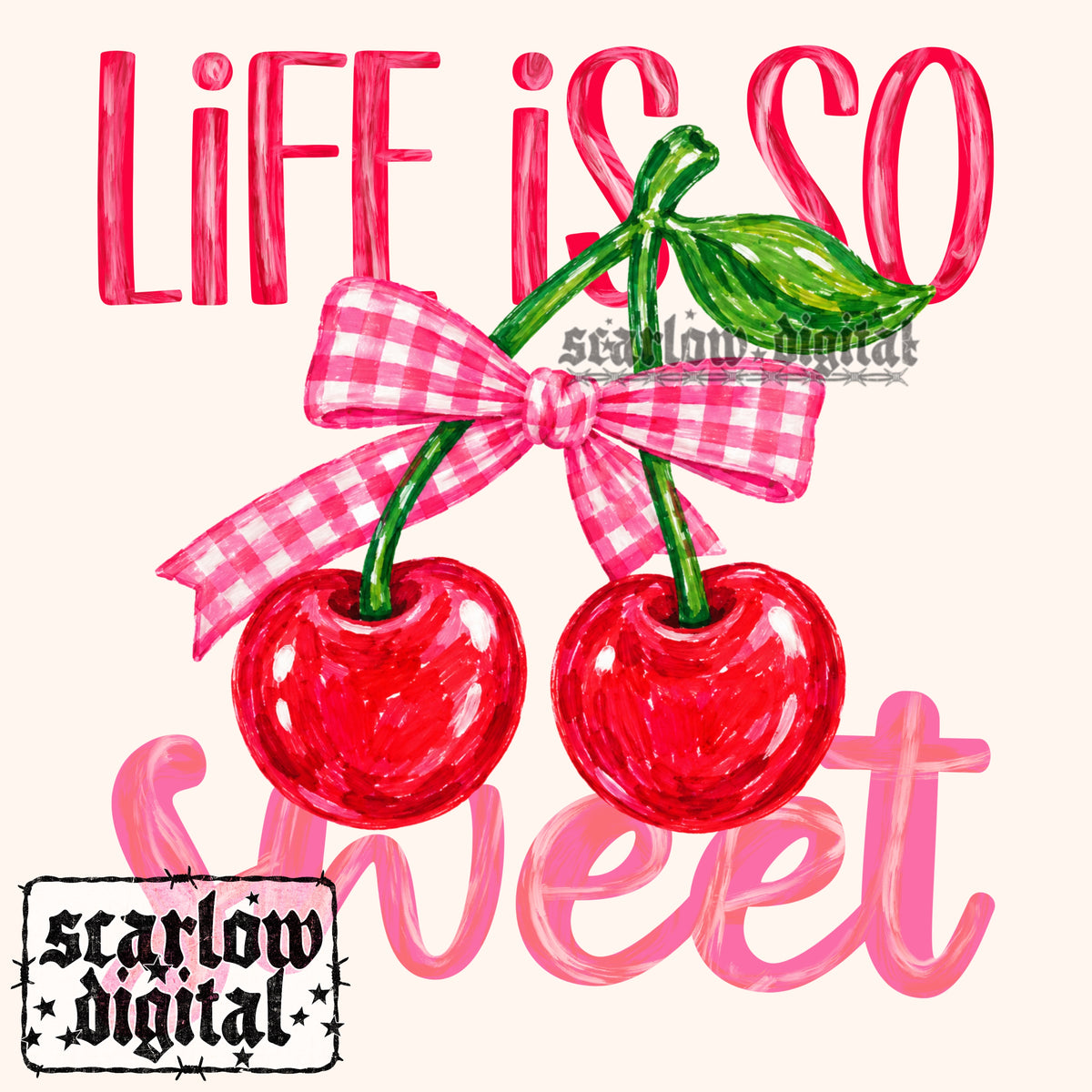 Life is So Sweet PNG Digital Design