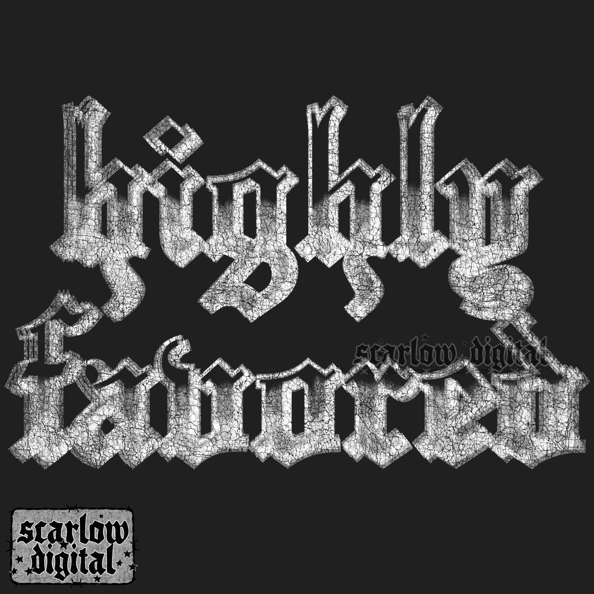 Highly Favored PNG Digital Design