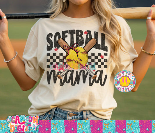 Softball Mama PNG Digital Design