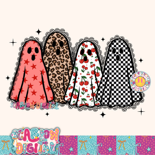 Cherry Ghosts PNG Digital Design