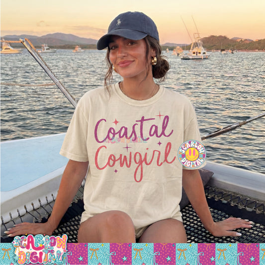 Coastal Cowgirl PNG Digital Design