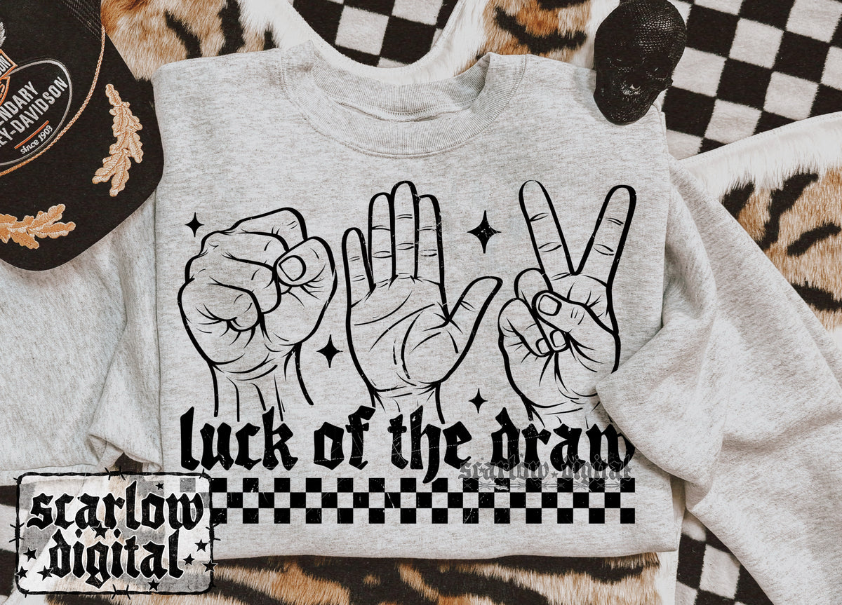 Luck of the Draw PNG Digital Design