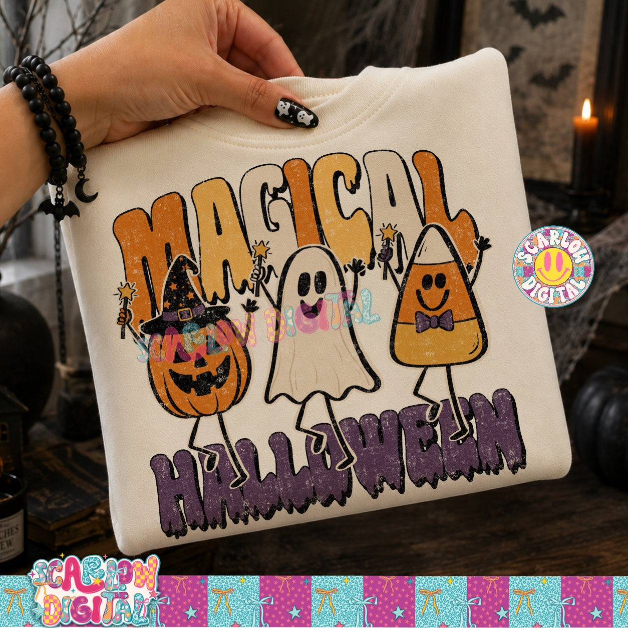 Magical Halloween PNG Digital Design