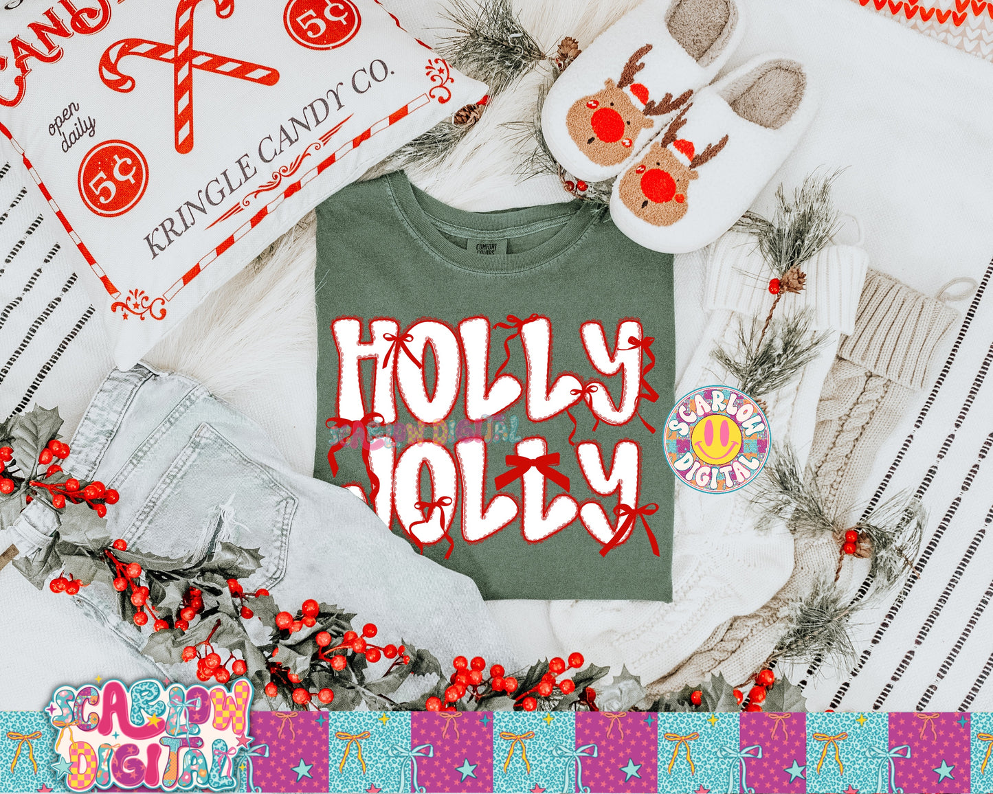 Holly Jolly PNG Digital Design