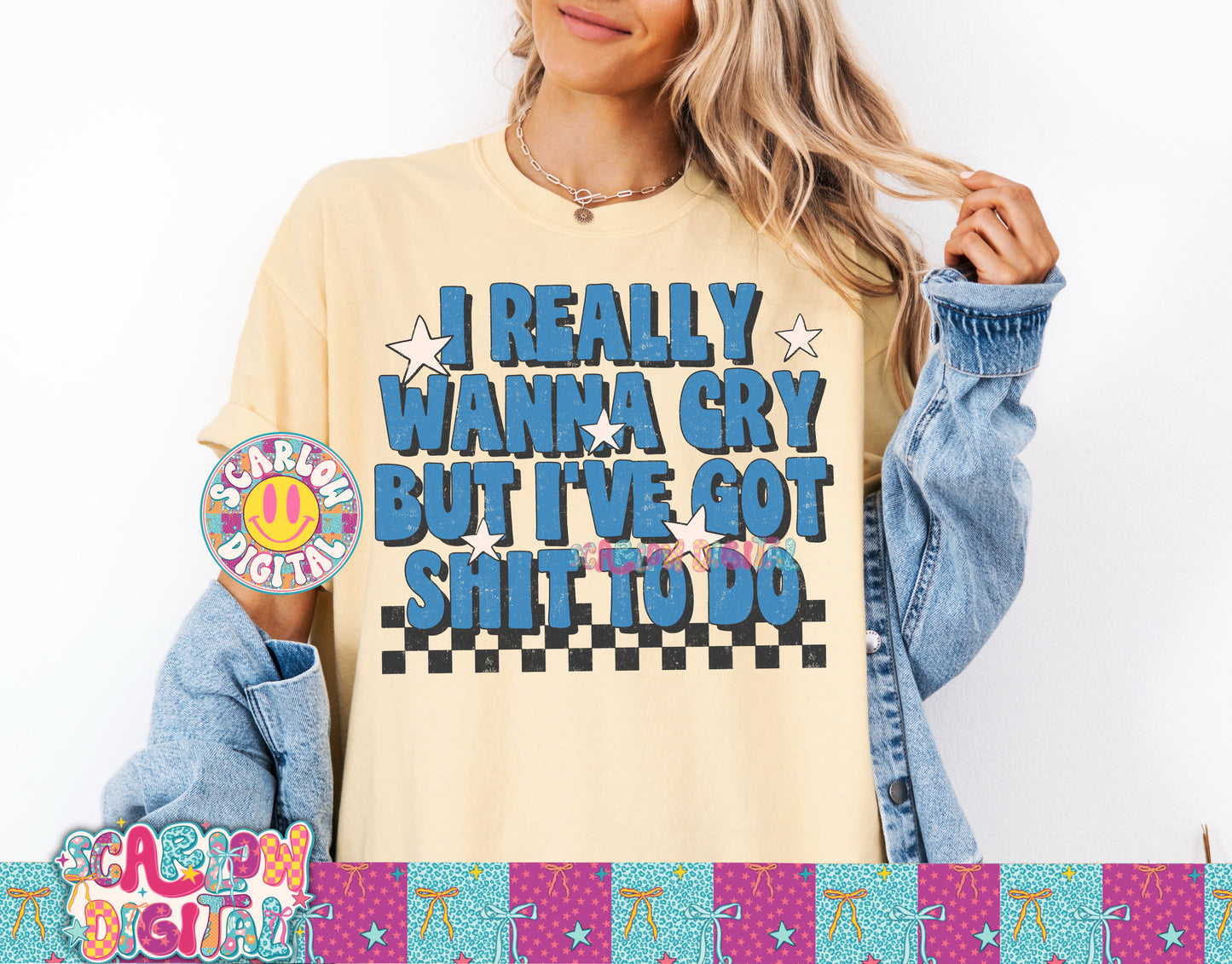 I Wanna Cry But I Got Shit to Do PNG Digital Design